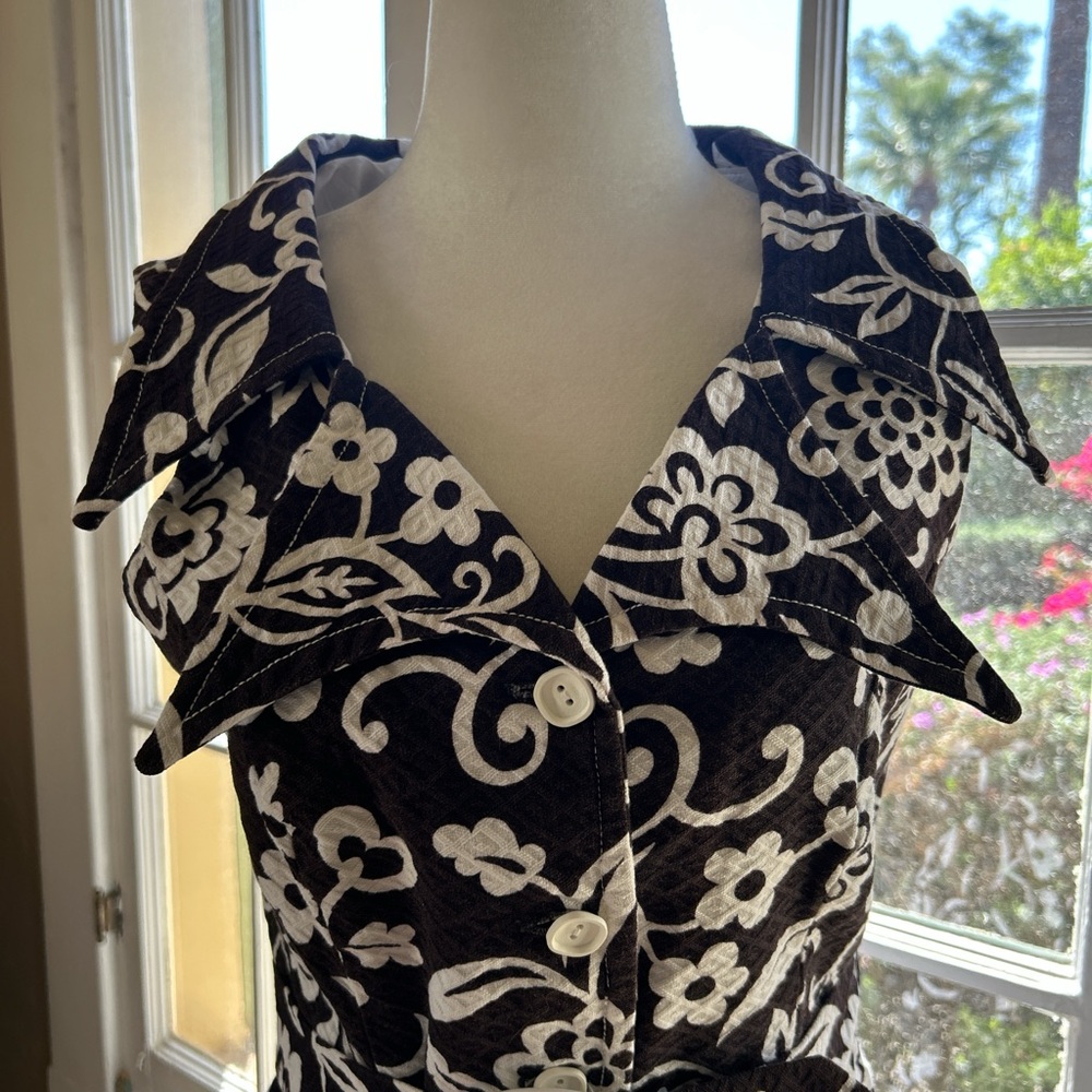 American Vintage Black and White Floral Jumpsuit - Picture 3 of 7